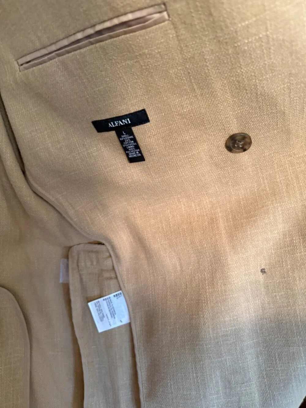 NWT Large Cream/Tan Alfani Blazer (42R)